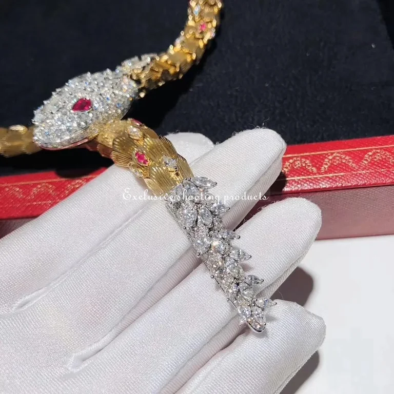 Bulgari Serpenti 261454 Necklace Diamond Ruby Gold 6