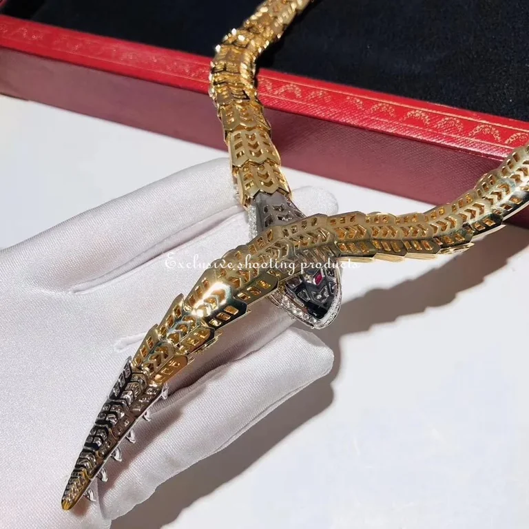 Bulgari Serpenti 261454 Necklace Diamond Ruby Gold 5
