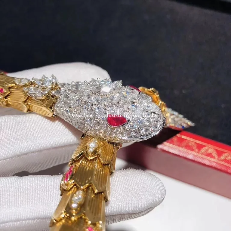 Bulgari Serpenti 261454 Necklace Diamond Ruby Gold 4