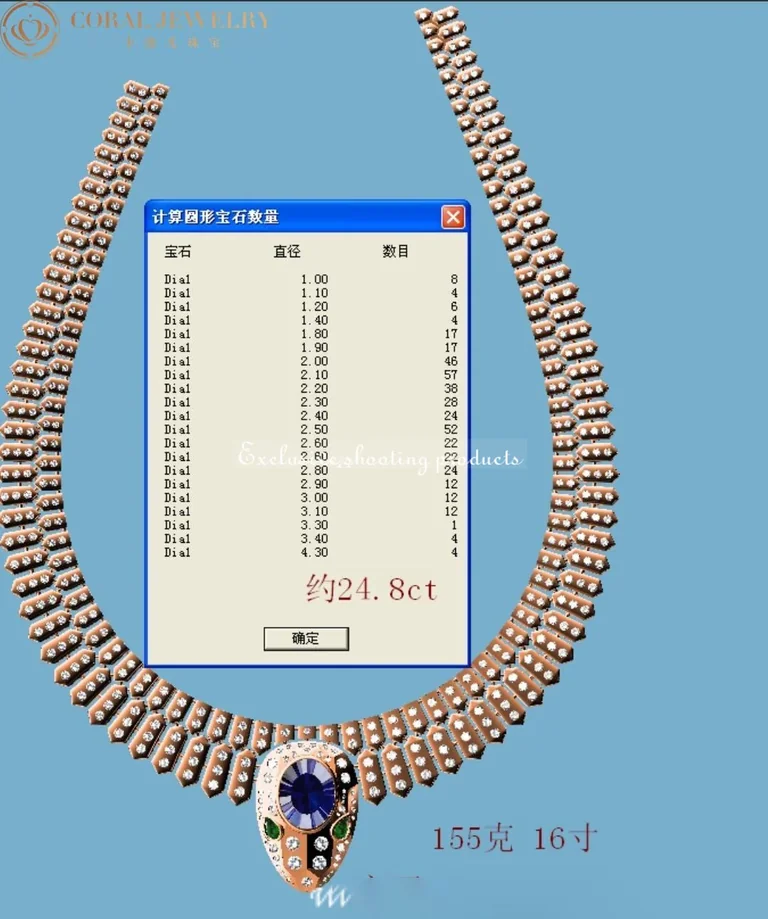 Bulgari Serpenti 262169 in white gold necklace set with a blue sapphire on the head emerald eyes and pavé diamonds 2