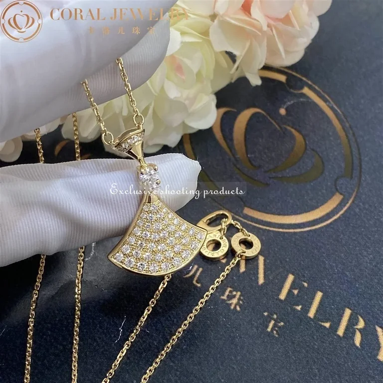 Bulgari Divas? Dream 358121 Necklace Yellow Gold Set Diamonds 6