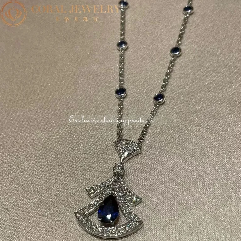 Bulgari Divas? 357325 Dream Necklace White Gold Set Sapphires and Diamonds 3