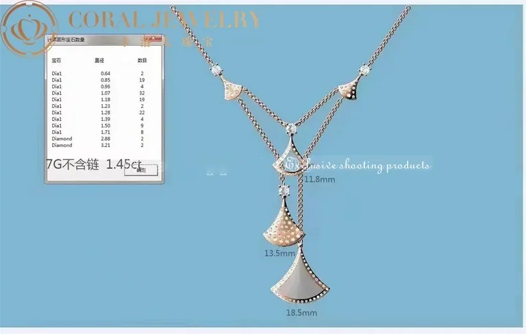 Bulgari Divas? Dream 358682 Necklace White Gold with Necklace White Gold with Mother-of-pearl 2