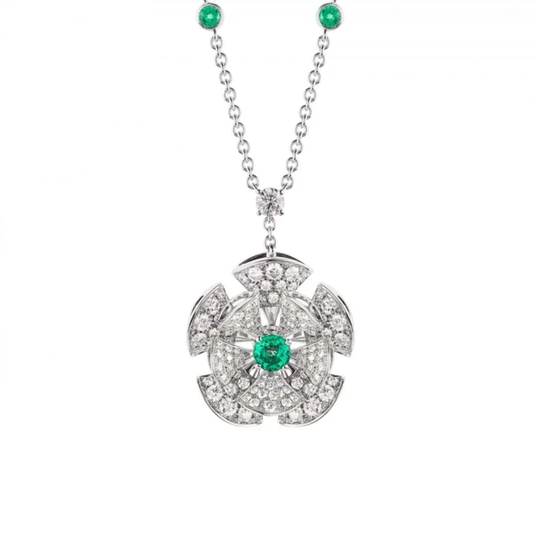 Bulgari Divas? Dream 352626 Necklace White Gold Set Emeralds and Diamonds 1
