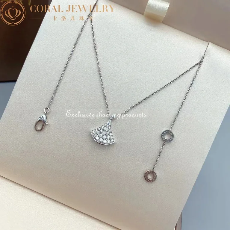 Bulgari Divas? Dream 351099 Necklace White Gold Set Diamonds 8