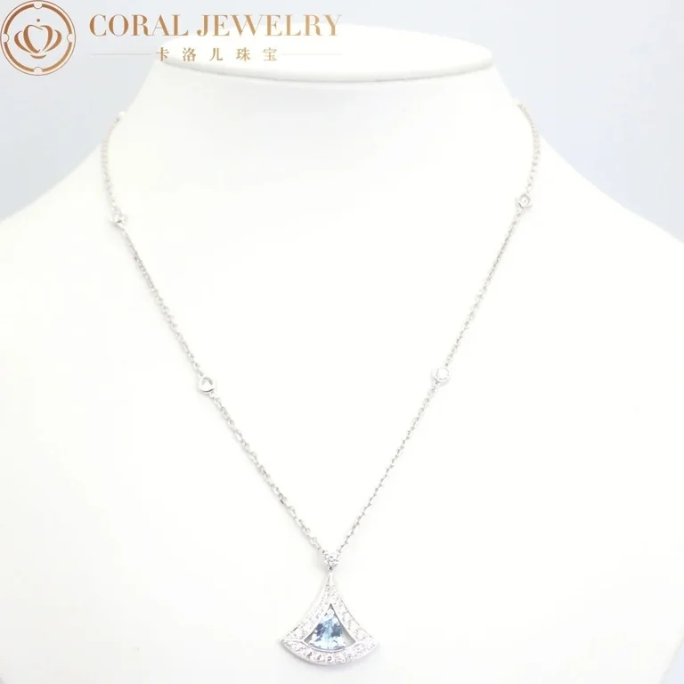 Bulgari Divas? Dream 354052 Necklace White Gold Set Aquamarines and Diamonds 11
