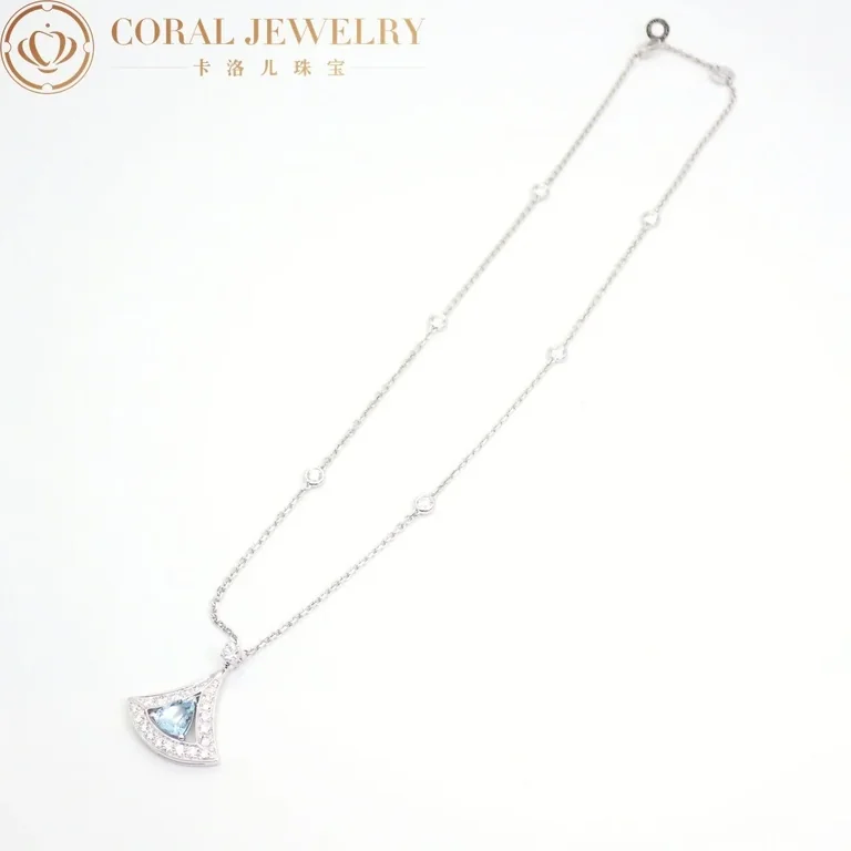Bulgari Divas? Dream 354052 Necklace White Gold Set Aquamarines and Diamonds 9