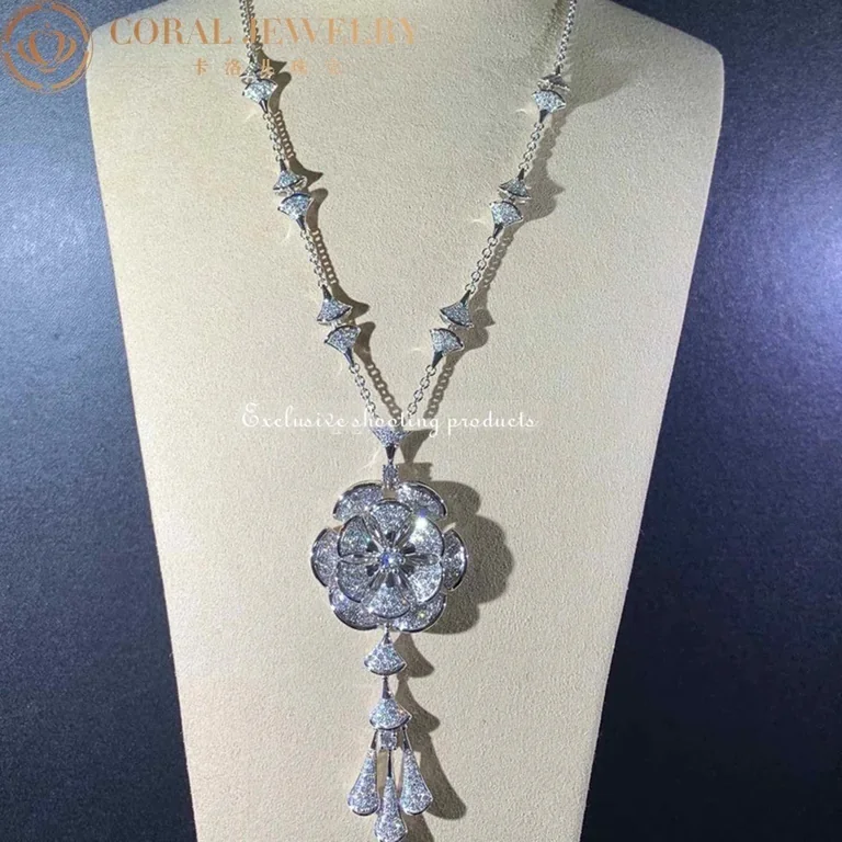 Bulgari Divas? Dream 348362 Necklace White Gold Set Diamonds CL856465-1 9