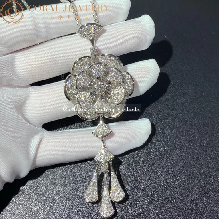 Bulgari Divas? Dream 348362 Necklace White Gold Set Diamonds CL856465-1 7
