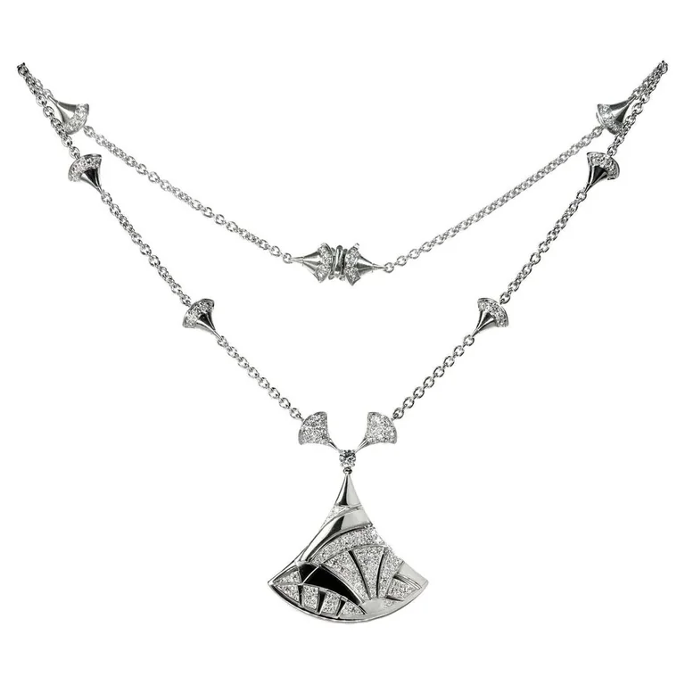 Bulgari Divas? Dream 349442 Necklace White Gold Set Diamonds 1