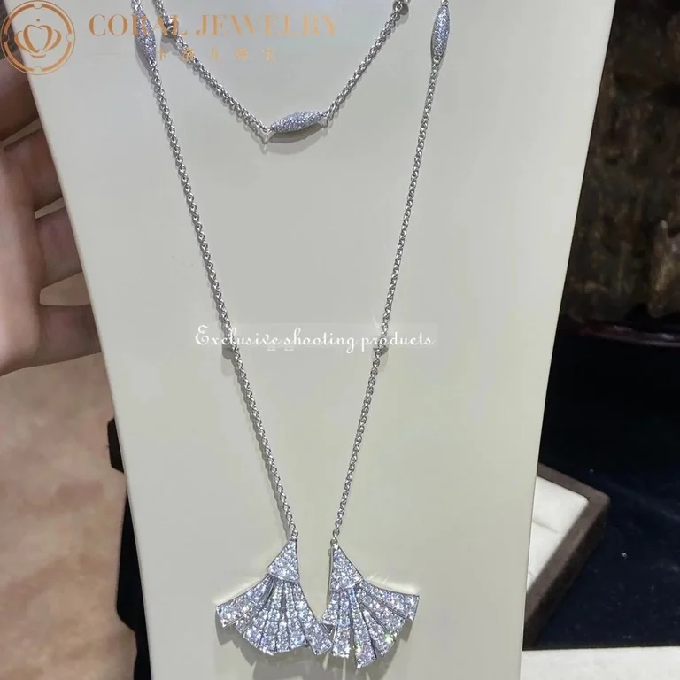Bulgari Divas? Dream Necklace White Gold Pav� Diamonds Necklace 9