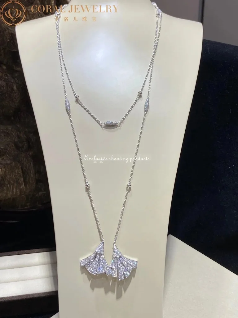 Bulgari Divas? Dream Necklace White Gold Pav� Diamonds Necklace 4
