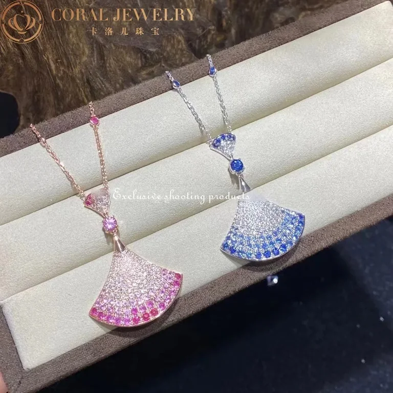 Bulgari Divas? Dream Necklace 358113 White Gold Sapphires and Diamonds 14