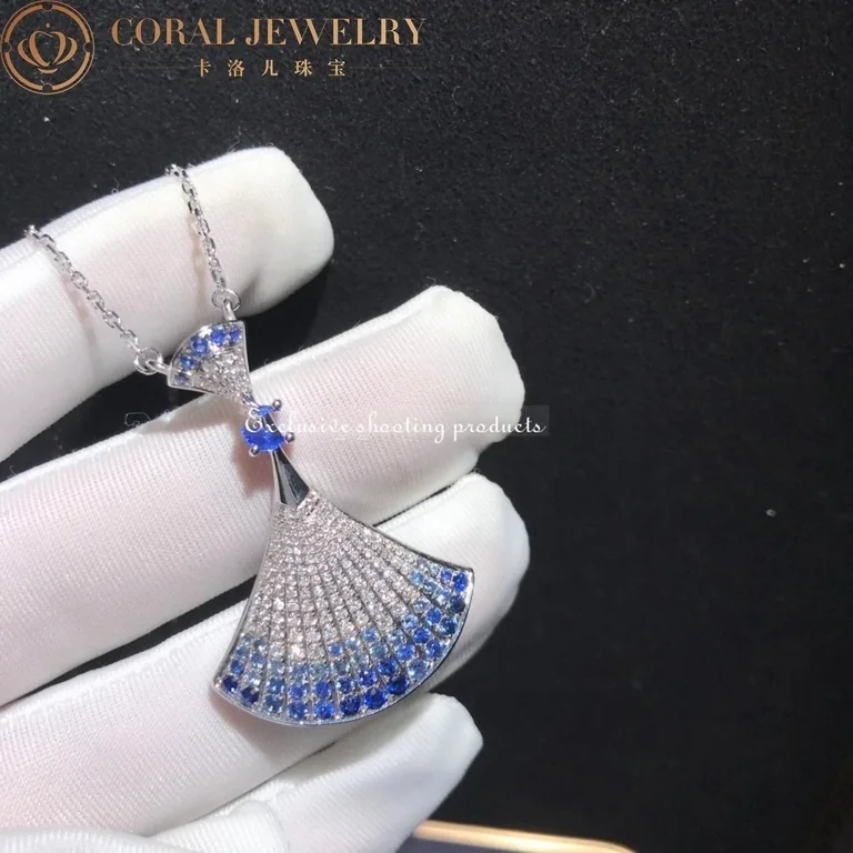 Bulgari Divas? Dream Necklace 358113 White Gold Sapphires and Diamonds 9