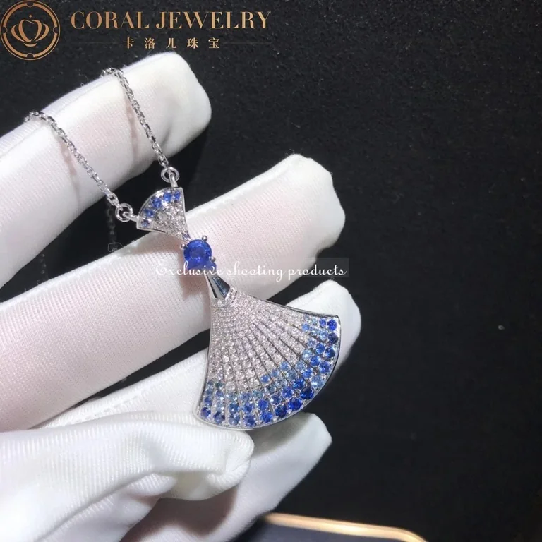 Bulgari Divas? Dream Necklace 358113 White Gold Sapphires and Diamonds 8