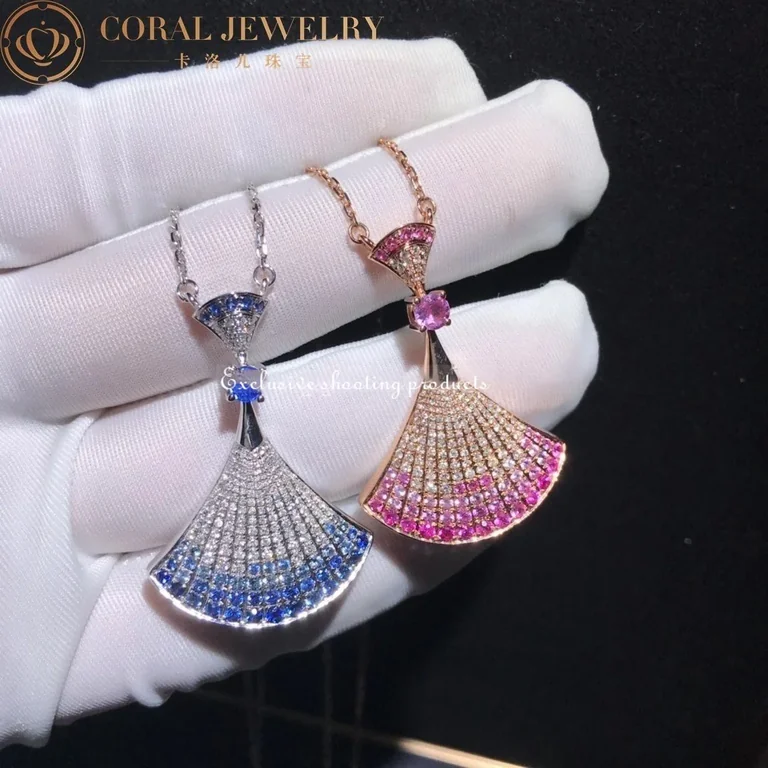 Bulgari Divas? Dream Necklace 358113 White Gold Sapphires and Diamonds 7