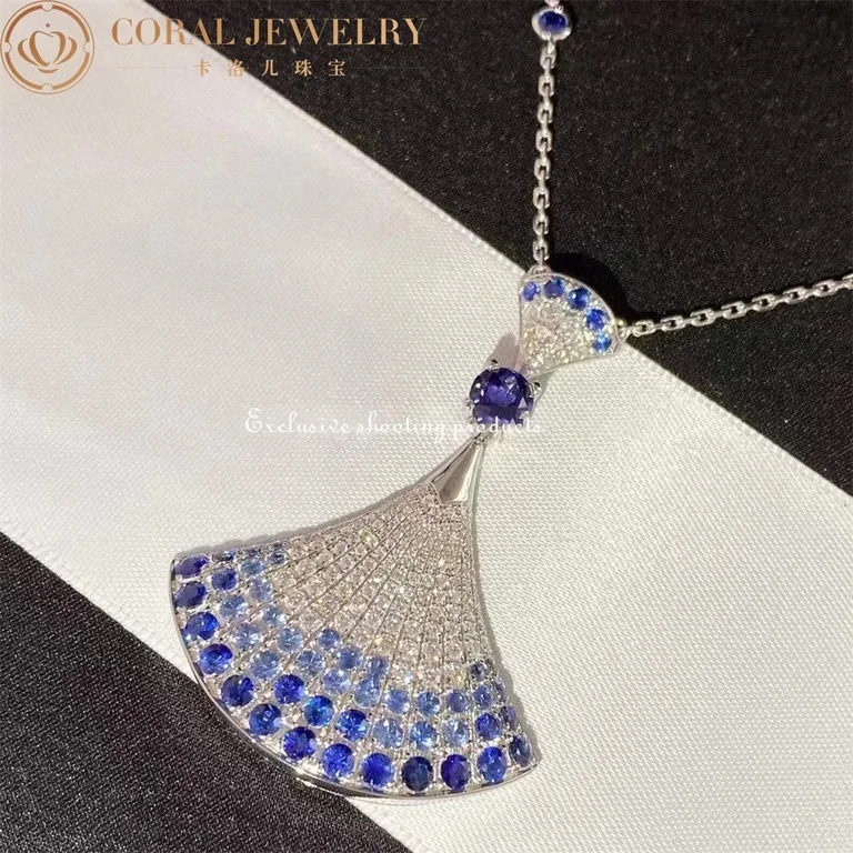 Bulgari Divas? Dream Necklace 358113 White Gold Sapphires and Diamonds 6