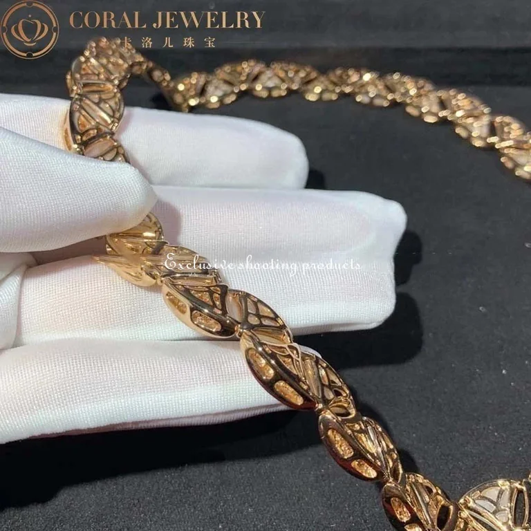 Bulgari Divas? Dream 354091 Necklace Rose Gold with Mother-of-pearl and Diamonds High Jewelry 9