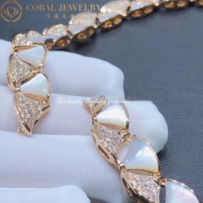 Bulgari Divas? Dream 354091 Necklace Rose Gold with Mother-of-pearl and Diamonds High Jewelry 2