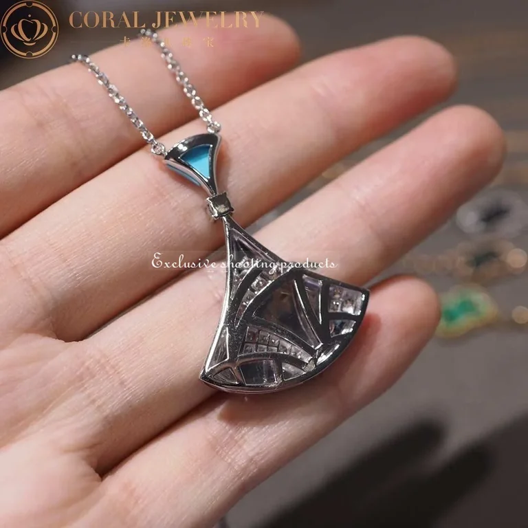 Bulgari Divas? Dream 350738 Necklace Rose Gold with Turquoise and Diamonds CL857130 5