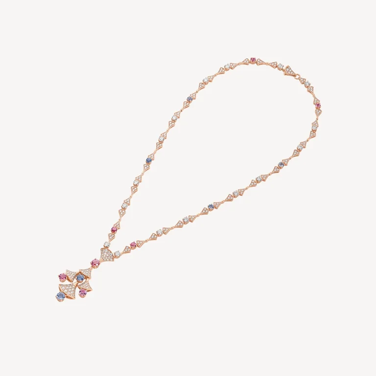 Bulgari Divas? Dream 357942 Necklace Rose Gold Spinel and Diamonds 7
