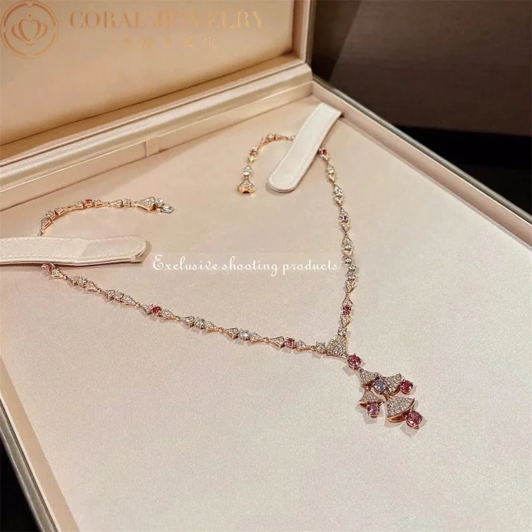 Bulgari Divas? Dream 357942 Necklace Rose Gold Spinel and Diamonds 4