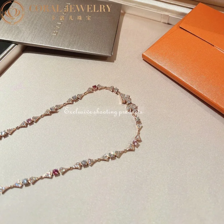 Bulgari Divas? Dream 357942 Necklace Rose Gold Spinel and Diamonds 2