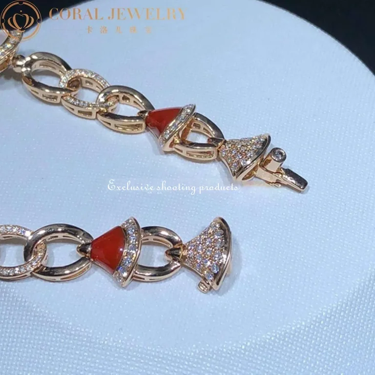 Bulgari Divas? Dream 354092 Necklace Rose Gold with Carnelian Mother-of-pearl and Diamonds High Jewelry 13