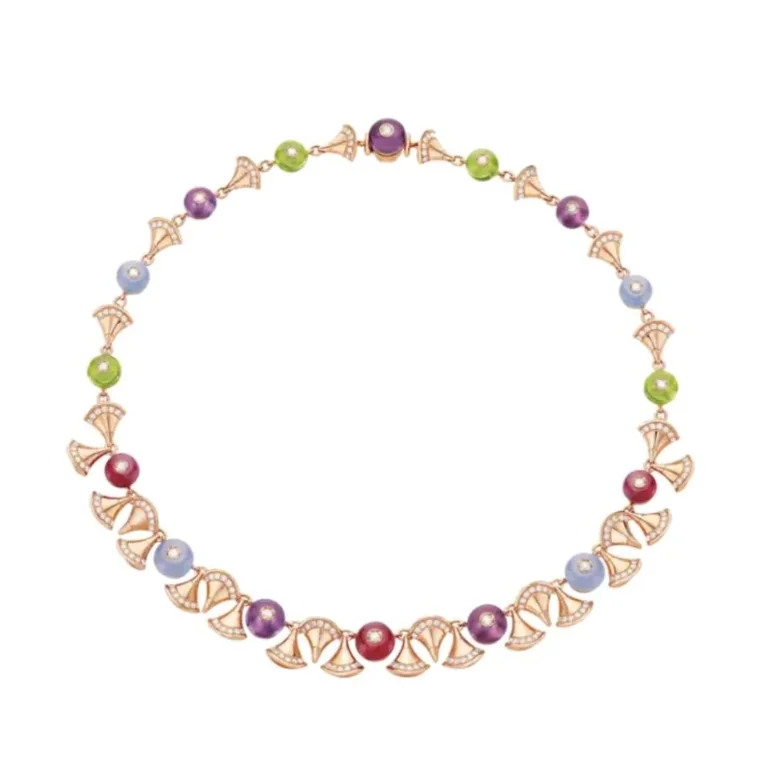 Bulgari Divas? Dream 348355 Necklace Rose Gold with Diamonds and Gemstones 1