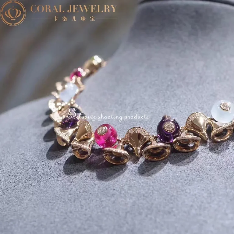 Bulgari Divas? Dream 348355 Necklace Rose Gold with Diamonds and Gemstones 11