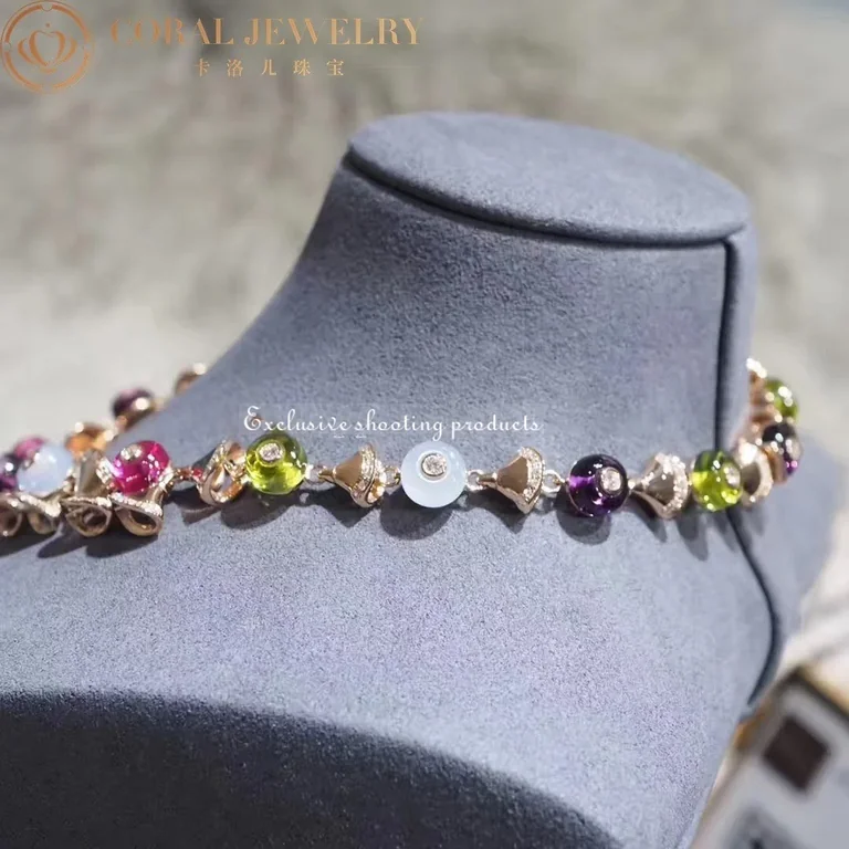 Bulgari Divas? Dream 348355 Necklace Rose Gold with Diamonds and Gemstones 7