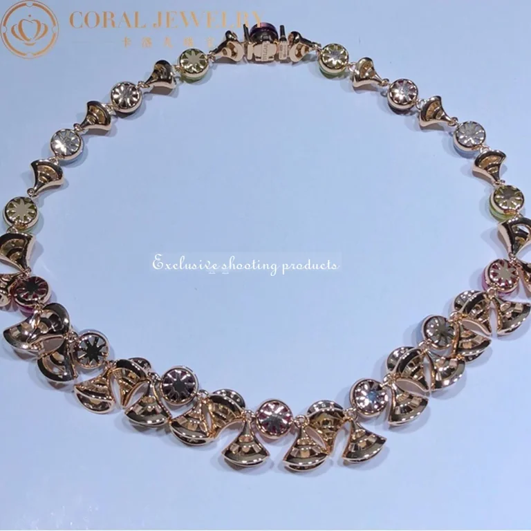 Bulgari Divas? Dream 348355 Necklace Rose Gold with Diamonds and Gemstones 3