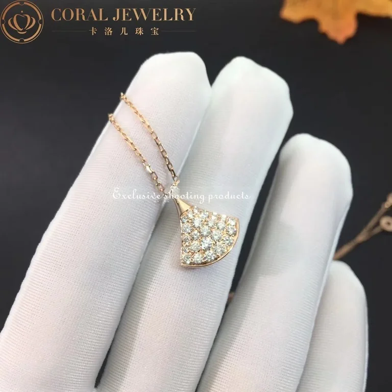 Bulgari Divas? Dream 351051 Necklace Rose Gold Set Diamonds 5