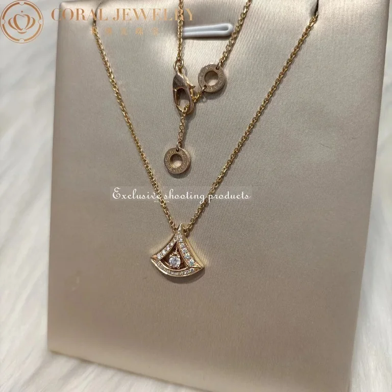 Bulgari Divas? Dream 354363 Necklace Rose Gold Set Diamonds 8