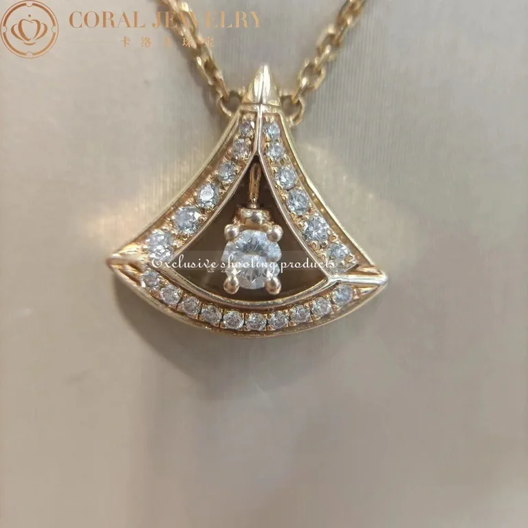Bulgari Divas? Dream 354363 Necklace Rose Gold Set Diamonds 7