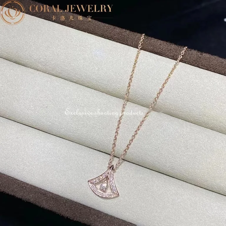 Bulgari Divas? Dream 354363 Necklace Rose Gold Set Diamonds 3