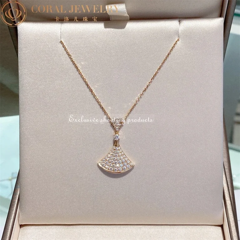 Bulgari Divas? Dream 358121 Necklace Rose Gold Set Diamonds 4