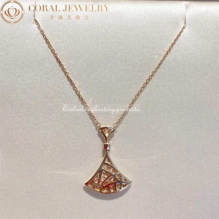 Bulgari Divas? Dream 358121 Necklace Rose Gold Set Diamonds 2