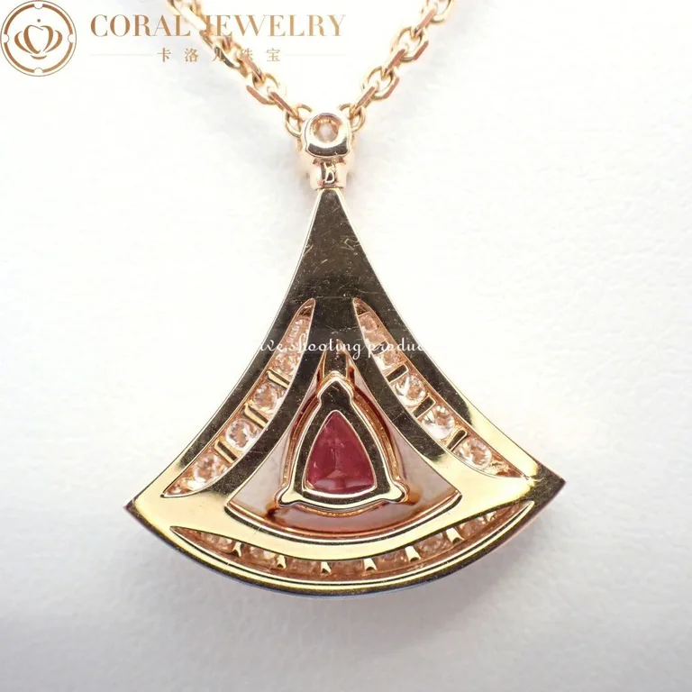 Bulgari Divas? 354366 Dream Necklace Rose Gold Set Pink Tourmaline and Diamonds 4