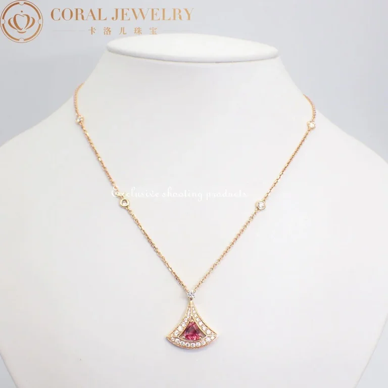 Bulgari Divas? 354366 Dream Necklace Rose Gold Set Pink Tourmaline and Diamonds 3