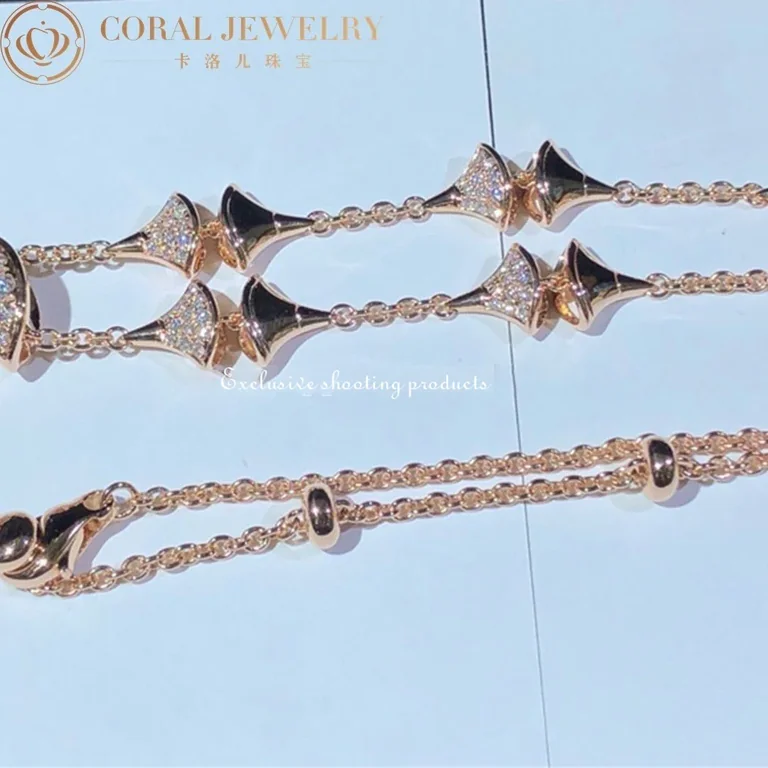 Bulgari Divas? Dream CL856457 Necklace Rose Gold Set Diamonds Flower Necklace 7