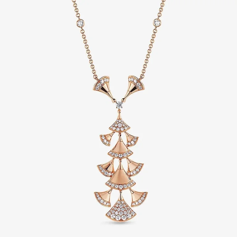 Bulgari Divas? Dream CL857569 Necklace Rose Gold Set Diamonds Necklace 1