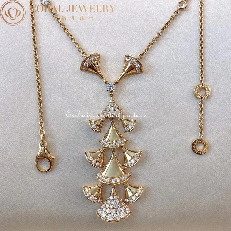 Bulgari Divas? Dream CL857569 Necklace Rose Gold Set Diamonds Necklace 7
