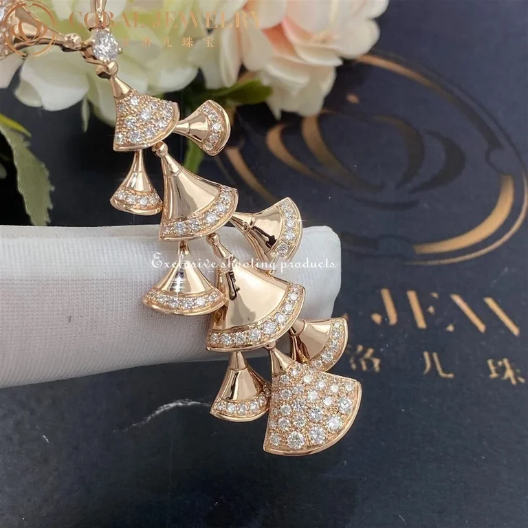 Bulgari Divas? Dream CL857569 Necklace Rose Gold Set Diamonds Necklace 4