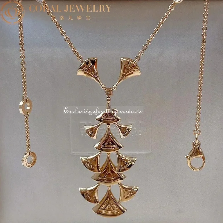 Bulgari Divas? Dream CL857569 Necklace Rose Gold Set Diamonds Necklace 3