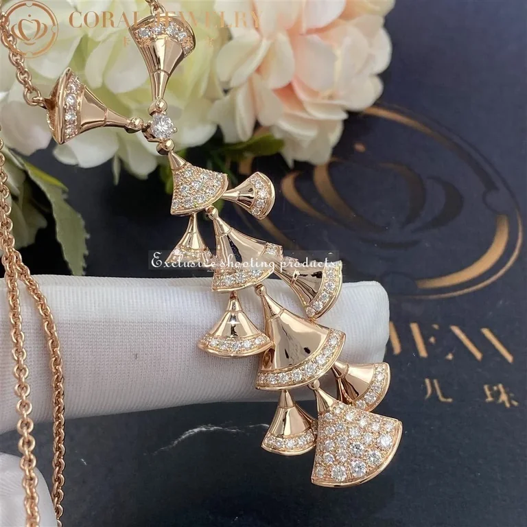 Bulgari Divas? Dream CL857569 Necklace Rose Gold Set Diamonds Necklace 2