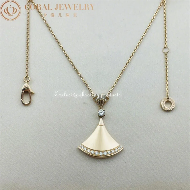 Bulgari Divas? Dream 350063 Necklace Rose Gold Set Diamonds 8