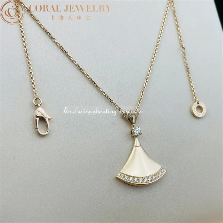 Bulgari Divas? Dream 350063 Necklace Rose Gold Set Diamonds 7