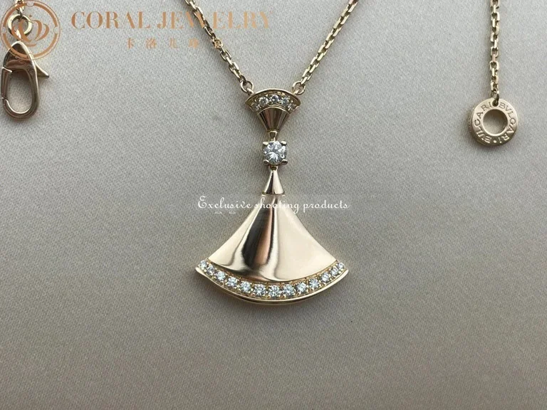 Bulgari Divas? Dream 350063 Necklace Rose Gold Set Diamonds 5