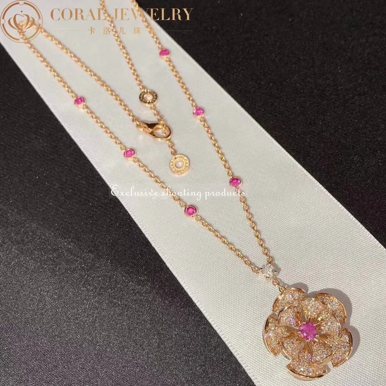 Bulgari Divas? Dream 352628 Necklace Rose Gold Set Diamonds and Sapphire CL857523 4